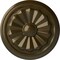 Ekena Millwork Olivia Ceiling Medallion (Fits Canopies up to 2 1/8"), Hand-Painted Brass, 7 7/8"OD x 1 1/8"P CM07OLBRS - alternate 1